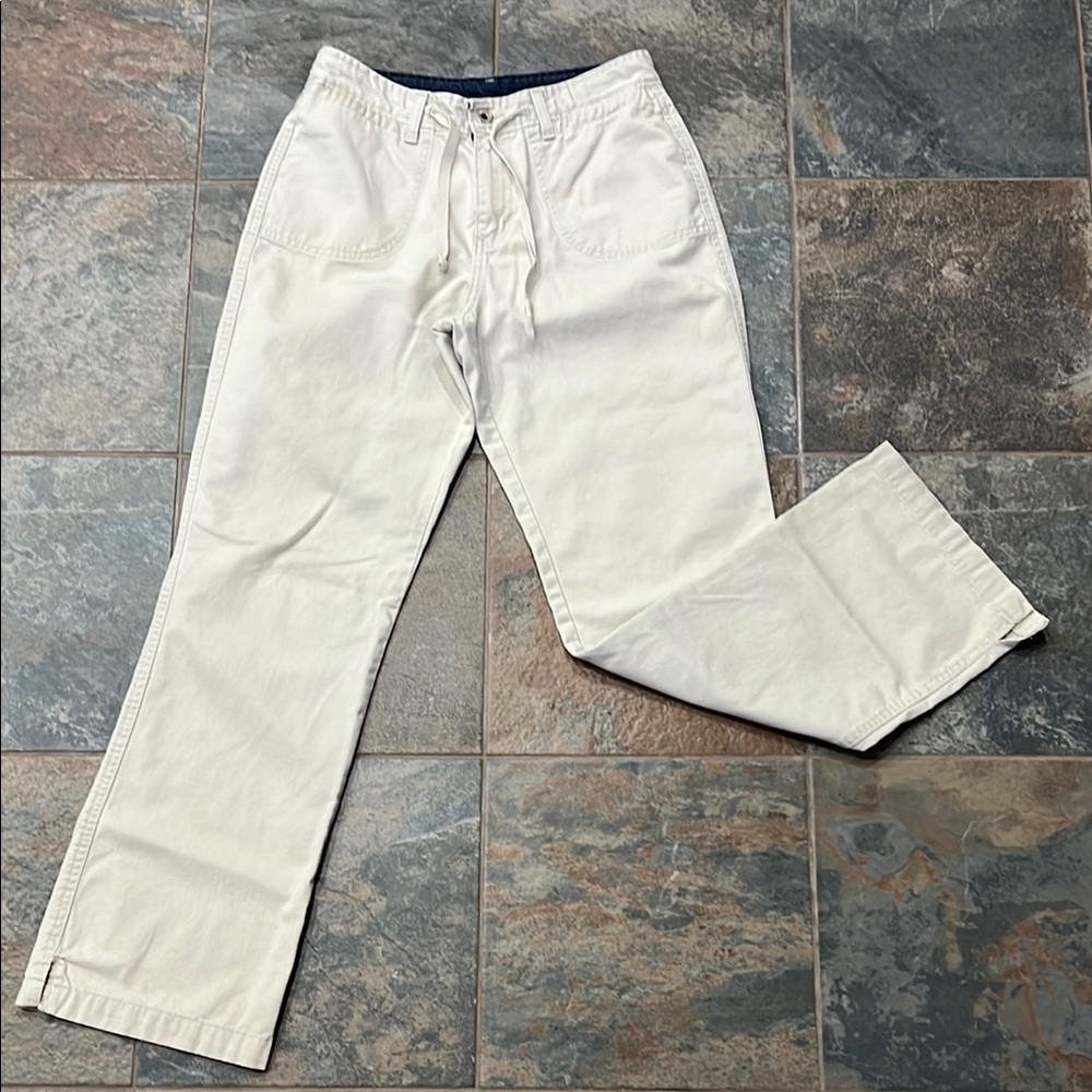 Hydraulic Cream Chinos Versatile Cotton Pants